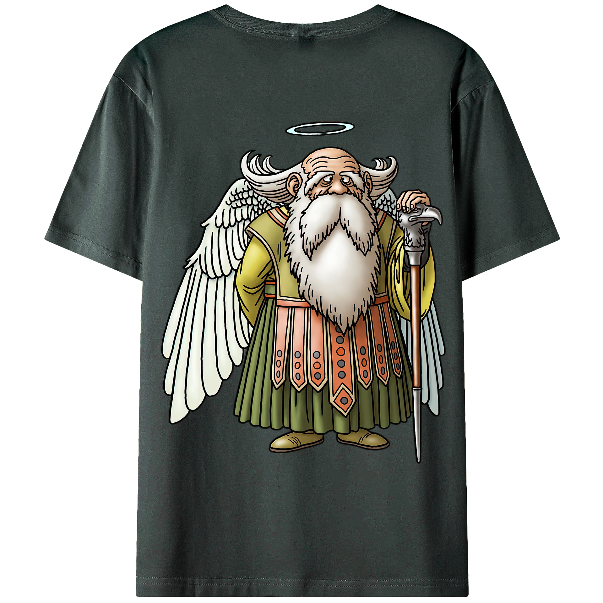 （画像用） ドラゴンクエスト Doragon Kuesuto Dragon Quest 綿100％ メンズ半袖Tシャツ（バックプリント） 通気性